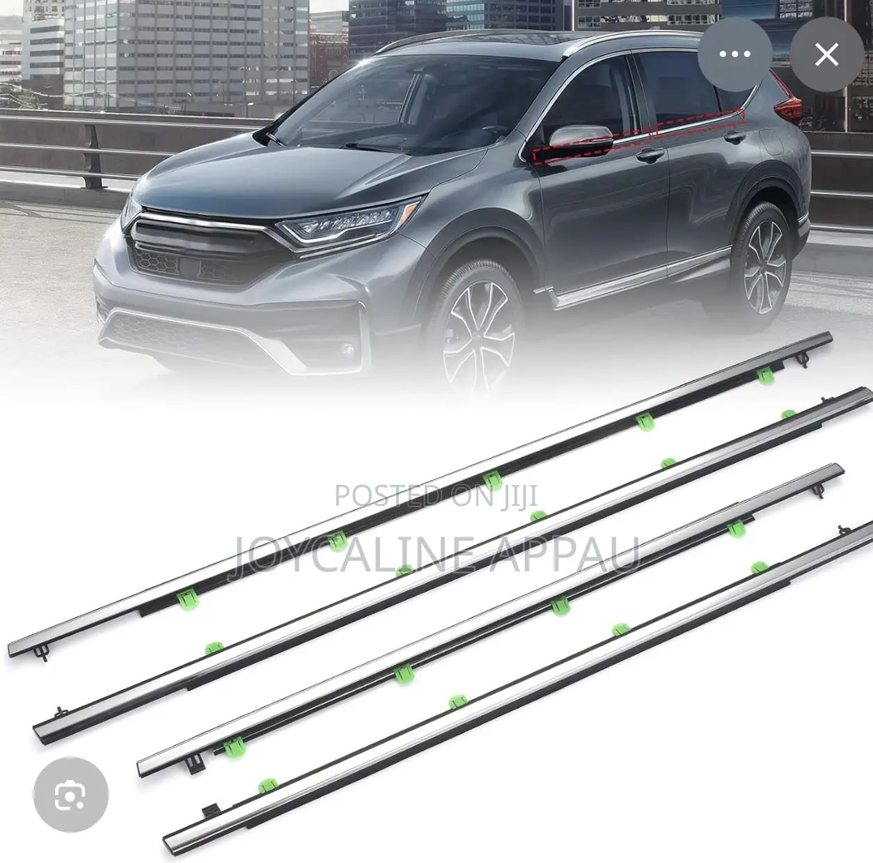 Honda CRV 2017 to 2025 Door Mouth Strip Window Molding Trim Chrome