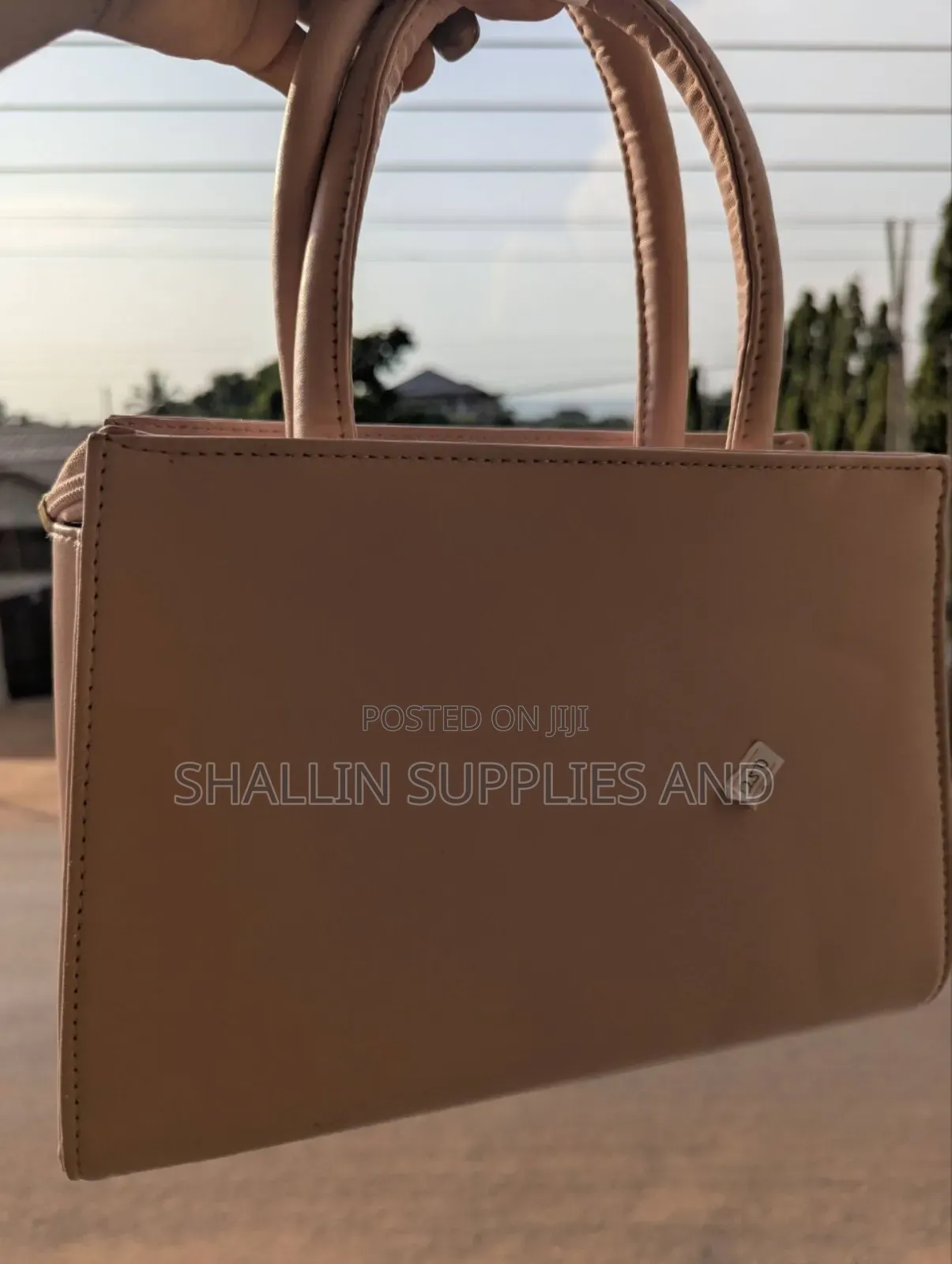 Elegant Nude Mini Handbag With Pearl Ring Clasp Ruched Detail