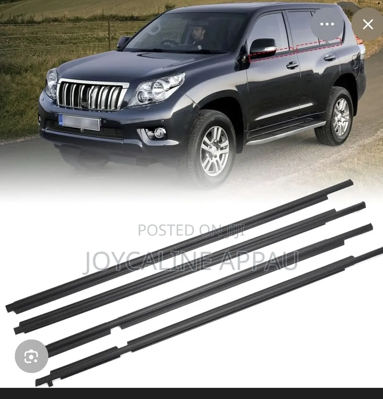 Land Cruiser Prado 2010 to 2018 Door Mouth Strip Window Molding