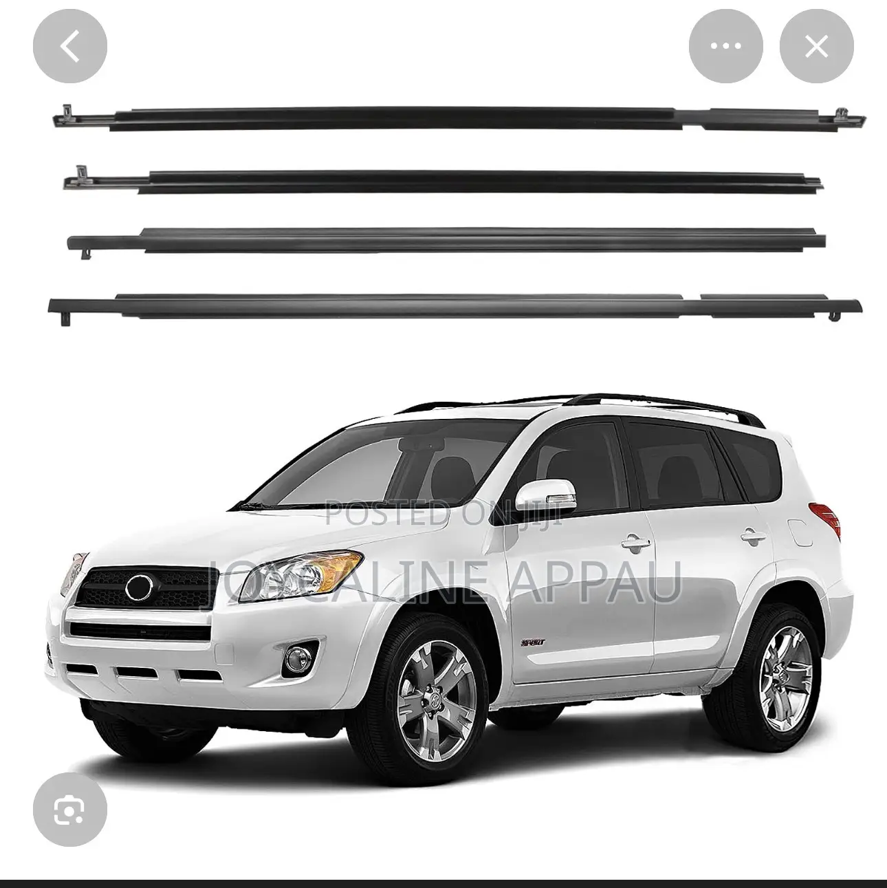 Rav4 2007 to 2013 Door Mouth Strip Window Moulding