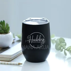 Customised Egg Shaped Stainless Steel Mugs With Cover