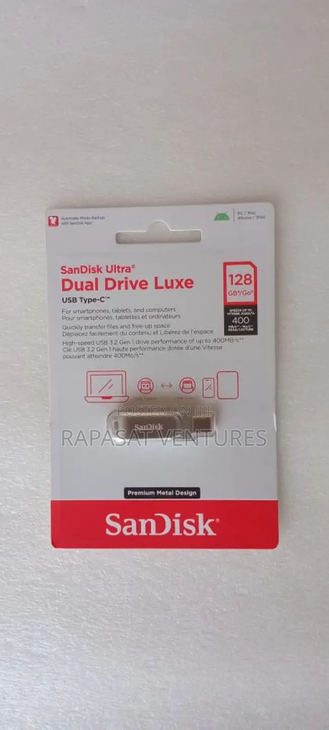 Sandisk 128gb Ultra Dual Drive Luxe Usb Type-C