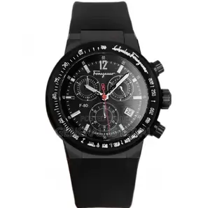Salvatore Ferragamo F-80 Chronograph Watch All Black