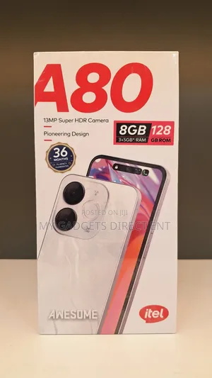 New Itel A80 128 GB Black