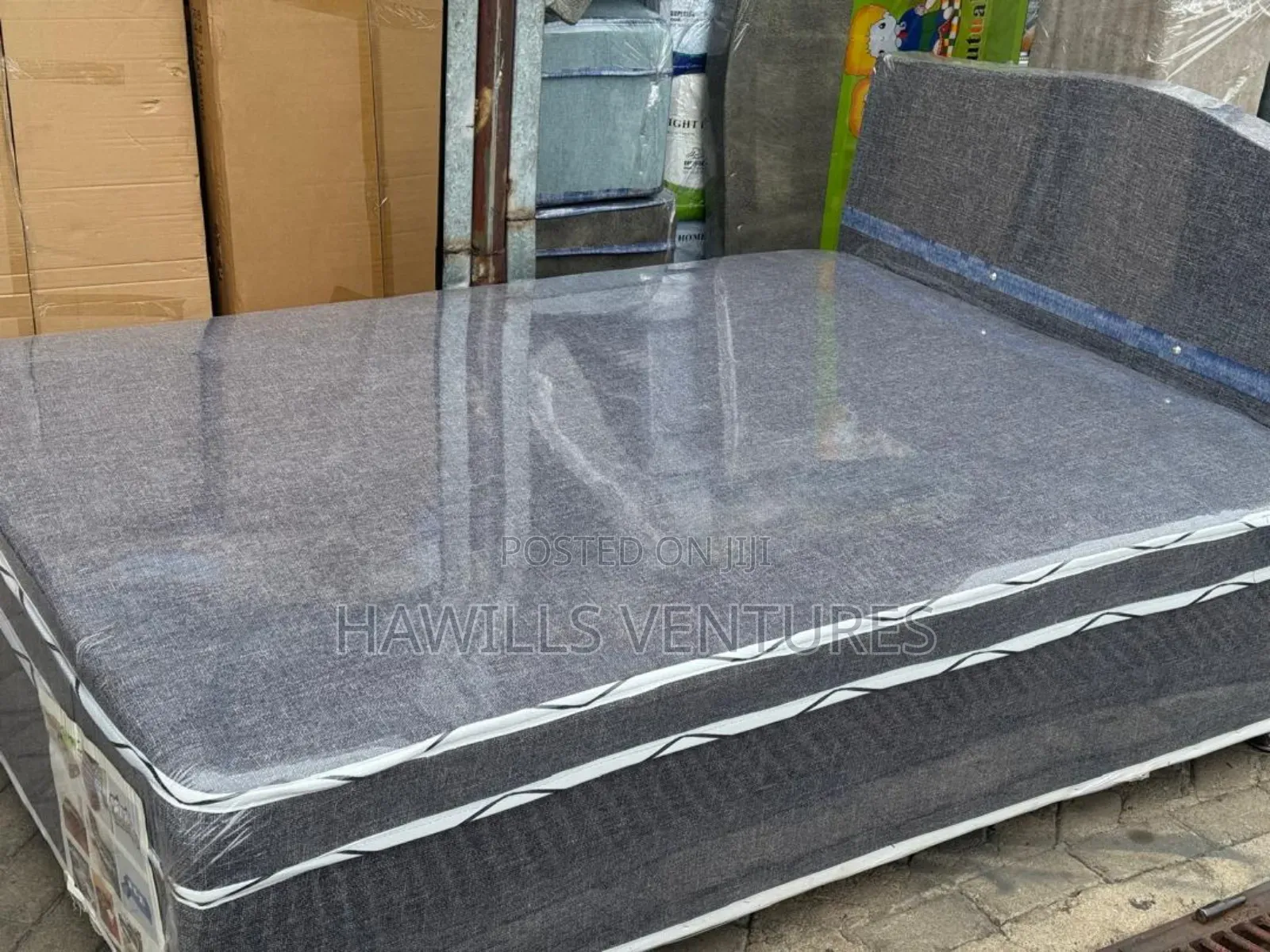 Double Bed With Attached Mattress