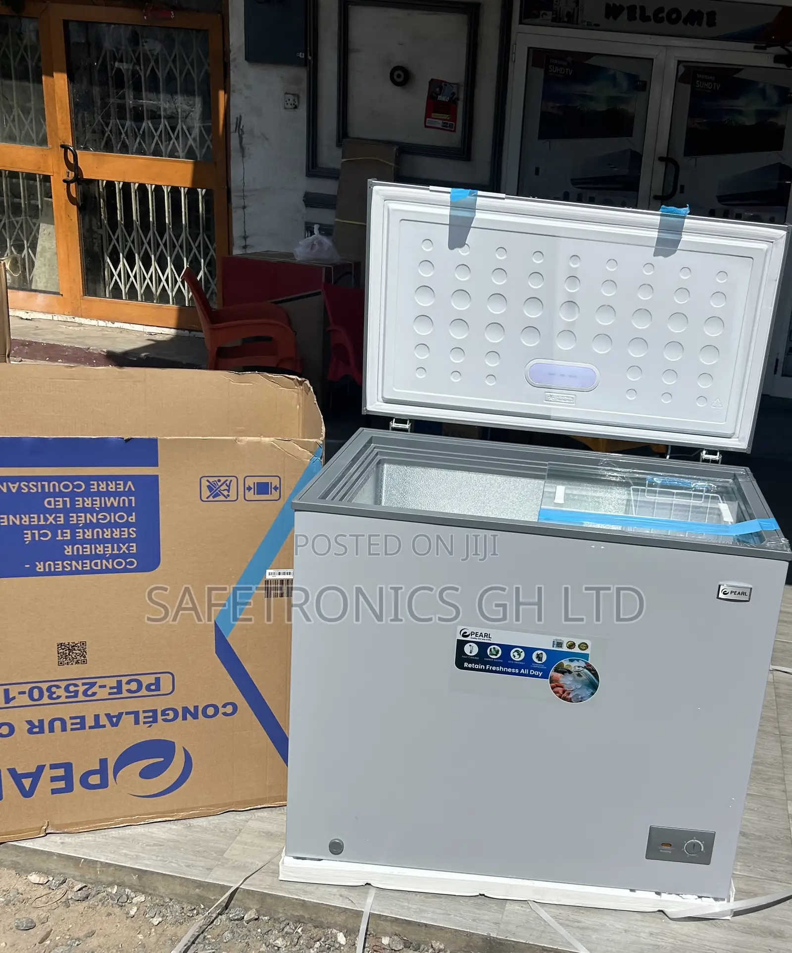 Check Out Grey 1 Door Electric 150liters Pearl (Pcf-2530-1a) Freezer