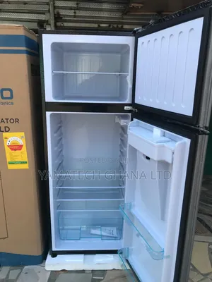 Nasco 210l Fridge With Dispenser Top Freezer -dark Silver