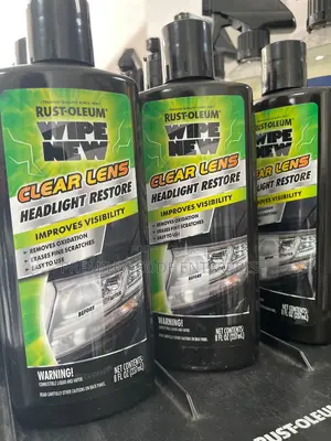 Rust-Oleum Wipe New Headlight Restore Clear Lens Polish – 8oz