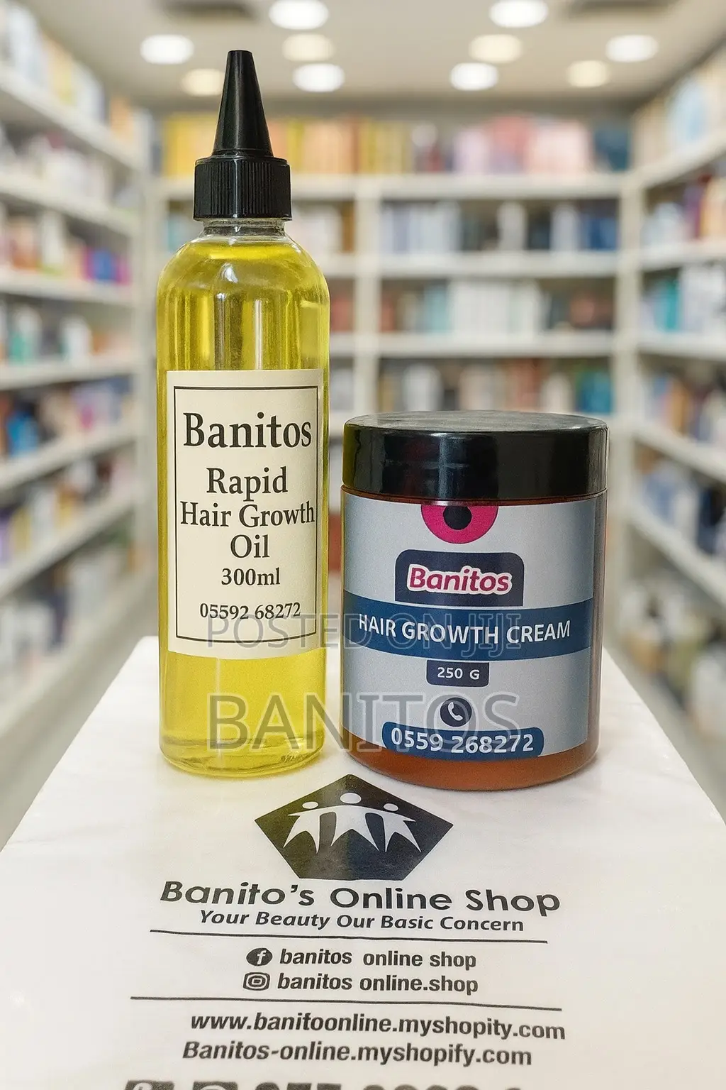 Banitos Rapid Hair Cream and Oil