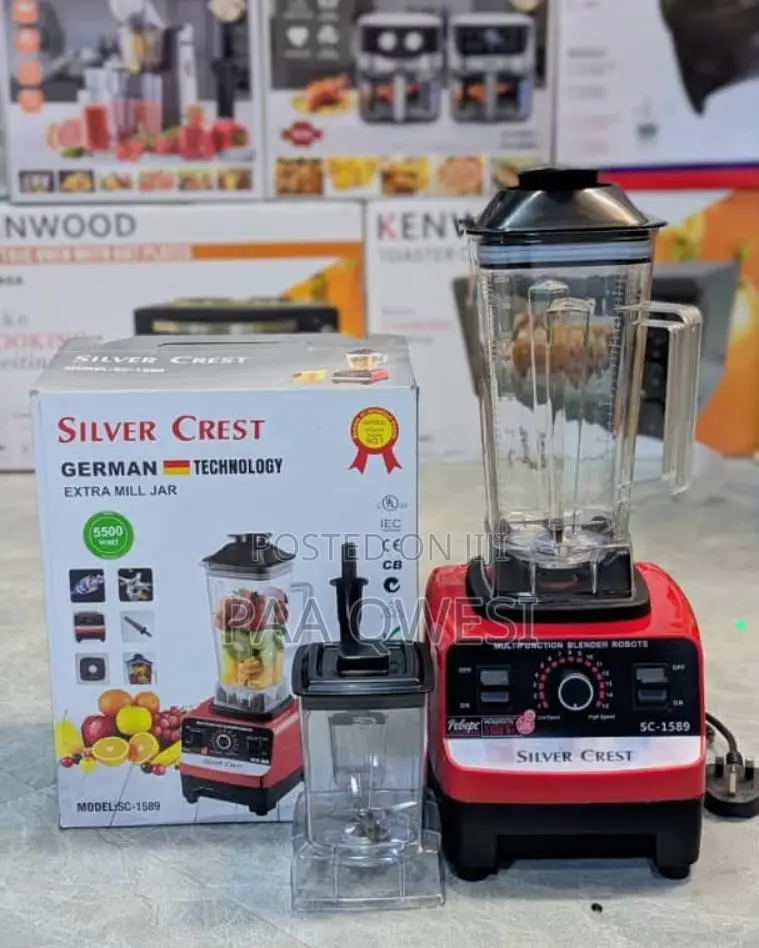 Double Cup Electric Commercial Silver Crest Blender For Home