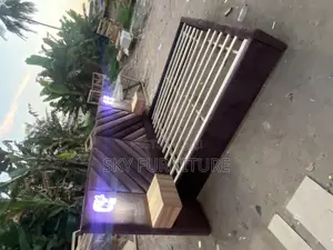 Over Sized King Size Bed Frame With Light and Side Drawers