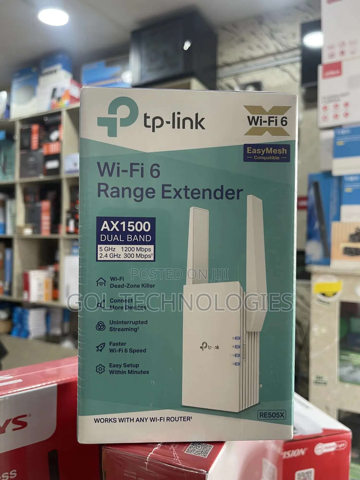 Tp-link Wi-fi 6 Range Extender Easymesh Ax1500 Dual Band Re505x