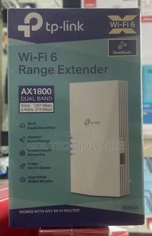 Tp-Link Wi-Fi 6 Range Extender Ax1800 Dual Band Mesh Extender Re600x