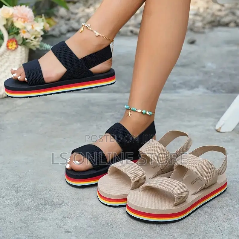 Rainbow Platform Sandals