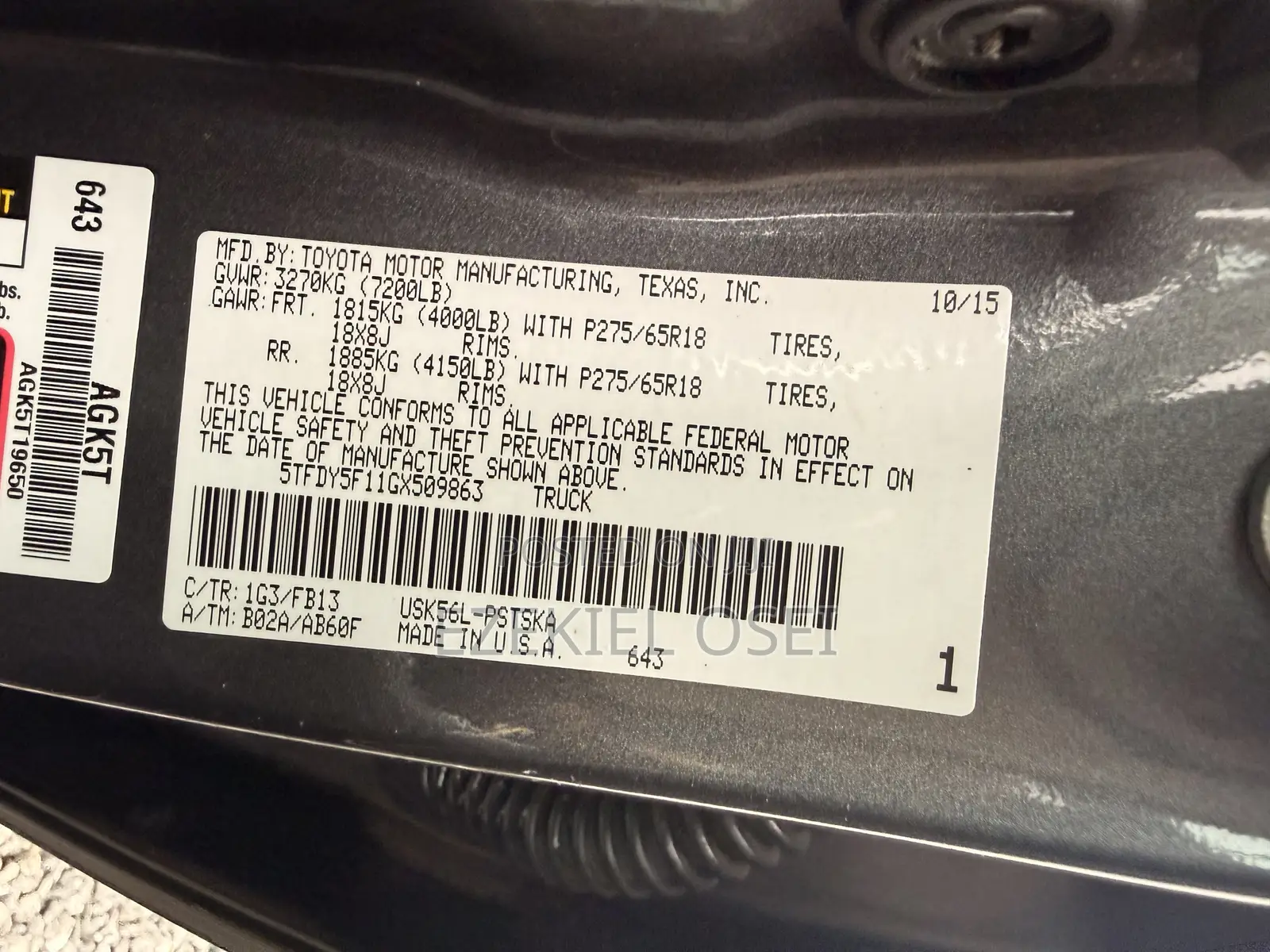 Toyota Tundra SR 4.6L V8 4x2 Double Cab 6.6 ft. box 145.7 in. WB 2018