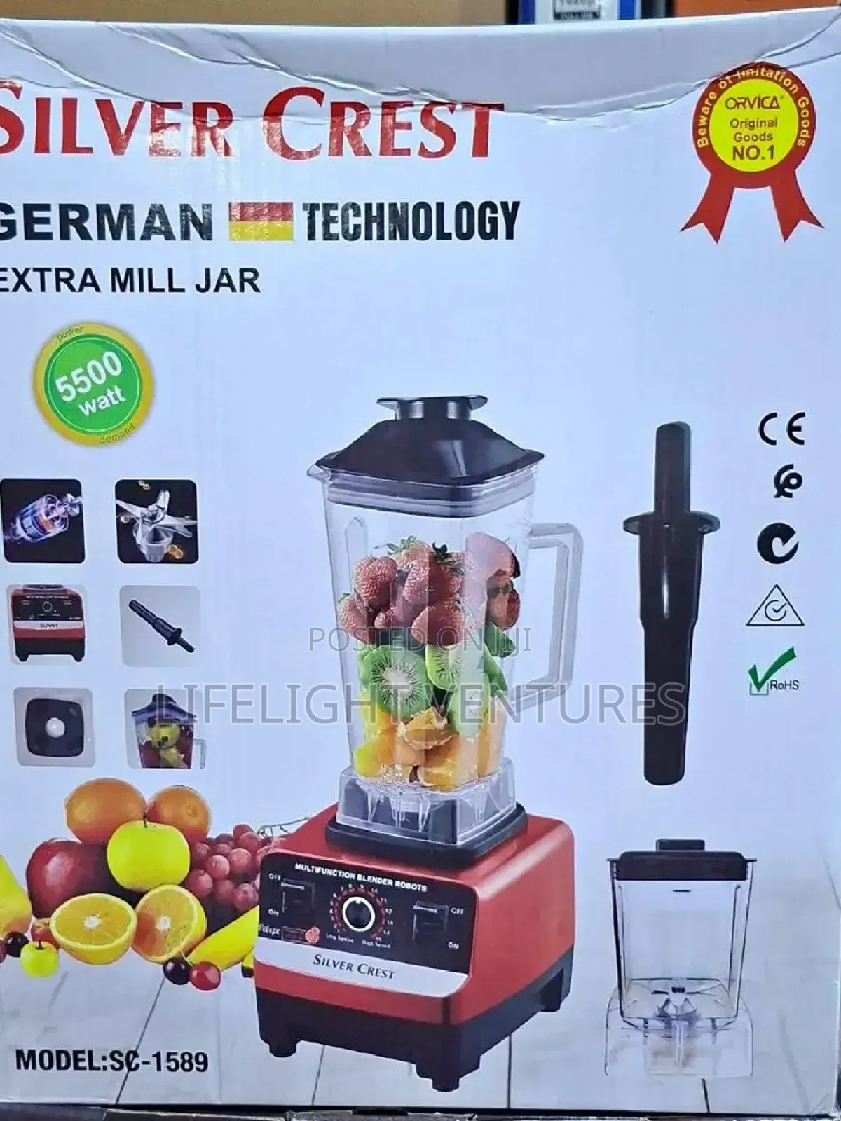 2 in 1 Silver Crest Blender