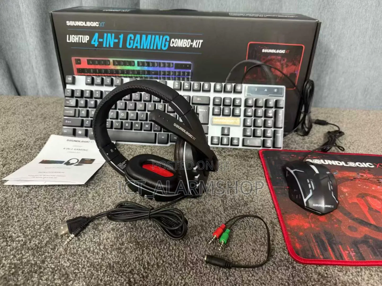 Gaming Combo Kit Light-Up 4-in-1