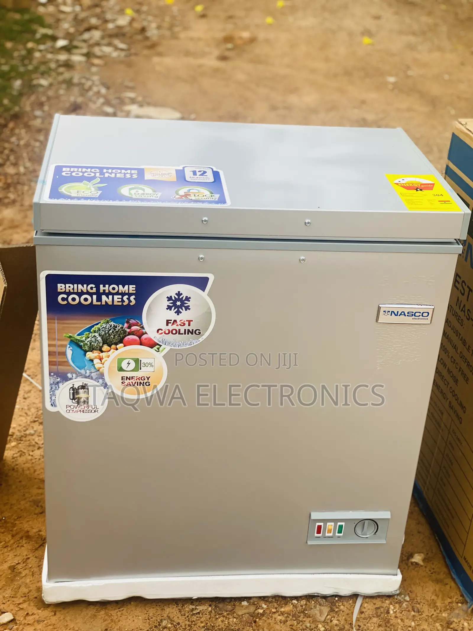 Silver-Color-Nasco-150 L Chest Freezer