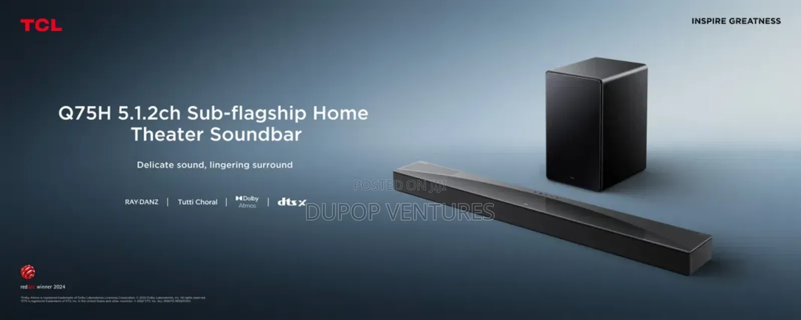 TCL Sound Bar 620watts