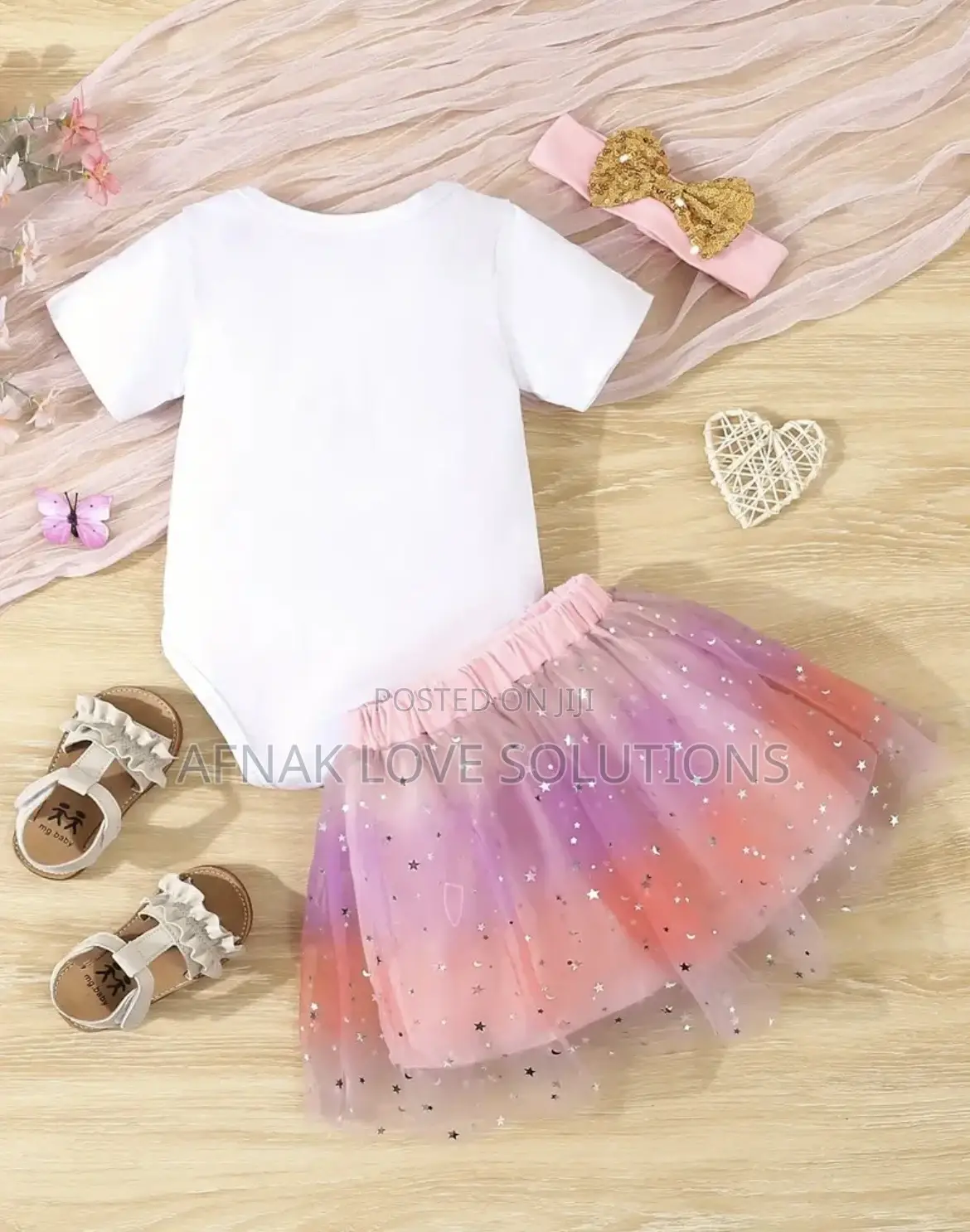 3 Pieces Girls First Birthday Custom