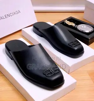 This Is Original Faux Leather Balenciaga Half Shoes for Gentleman