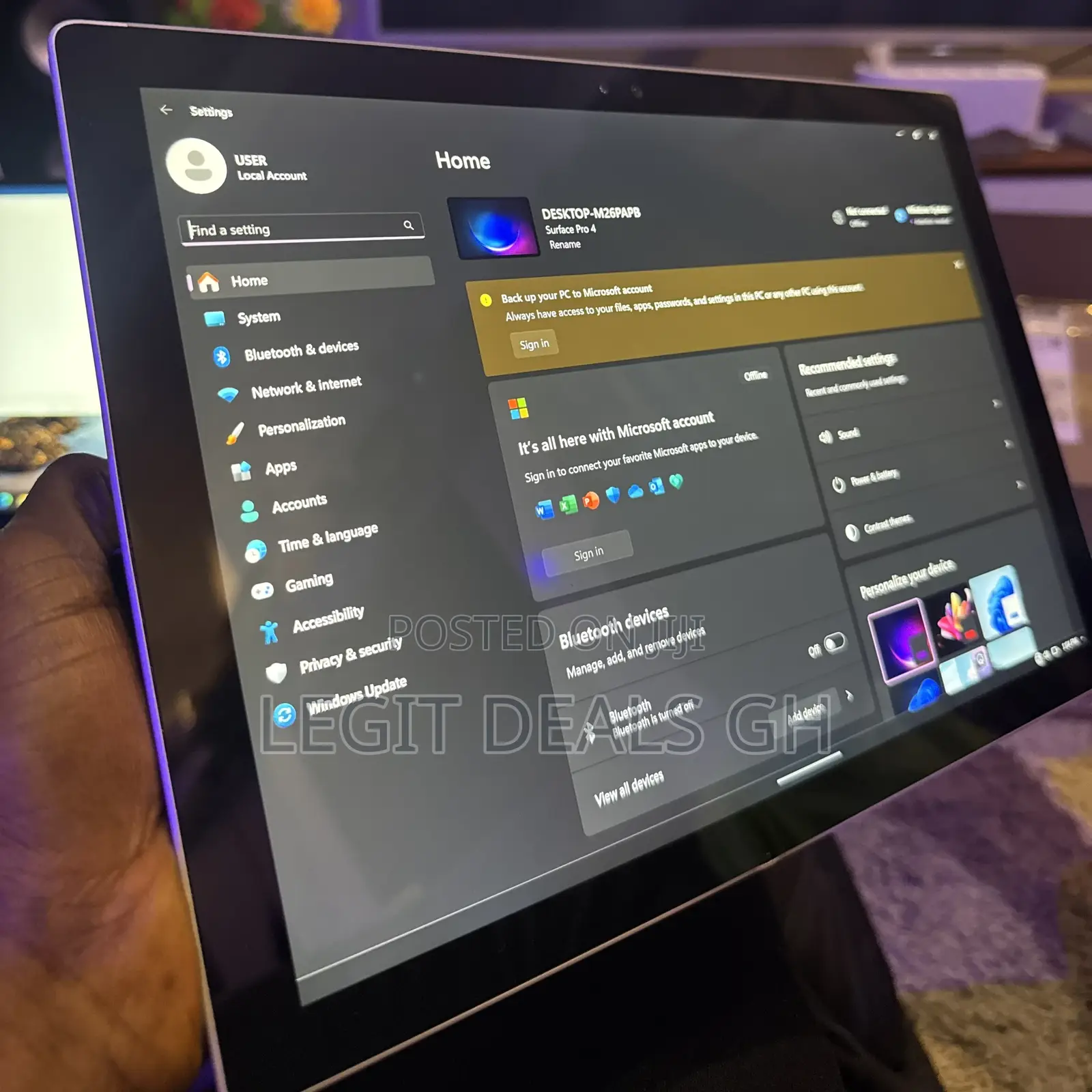 Laptop Microsoft Surface Pro 4 8GB Intel Core I5 SSD 256GB
