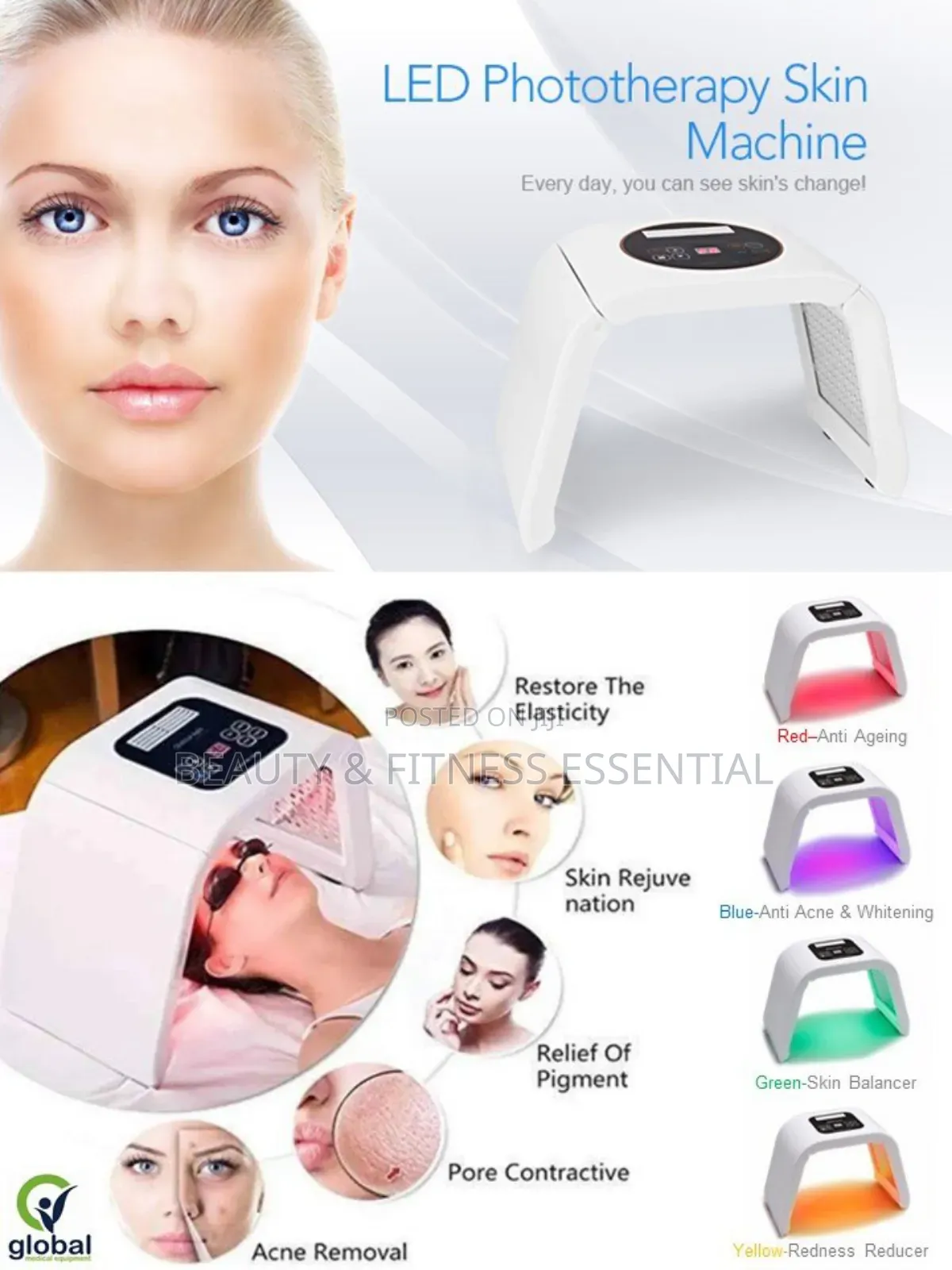 7in1 Omega Therapy Led Facial Light