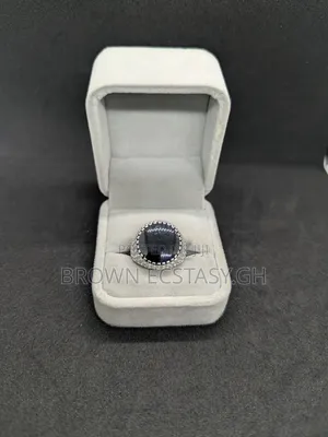 Stainless Steel Black Stone Rings (Swipe for More)