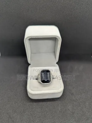 Stainless Steel Black Stone Rings (Swipe for More)