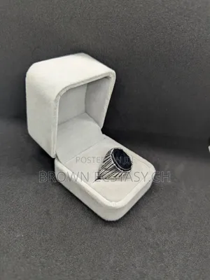Stainless Steel Black Stone Rings (Swipe for More)
