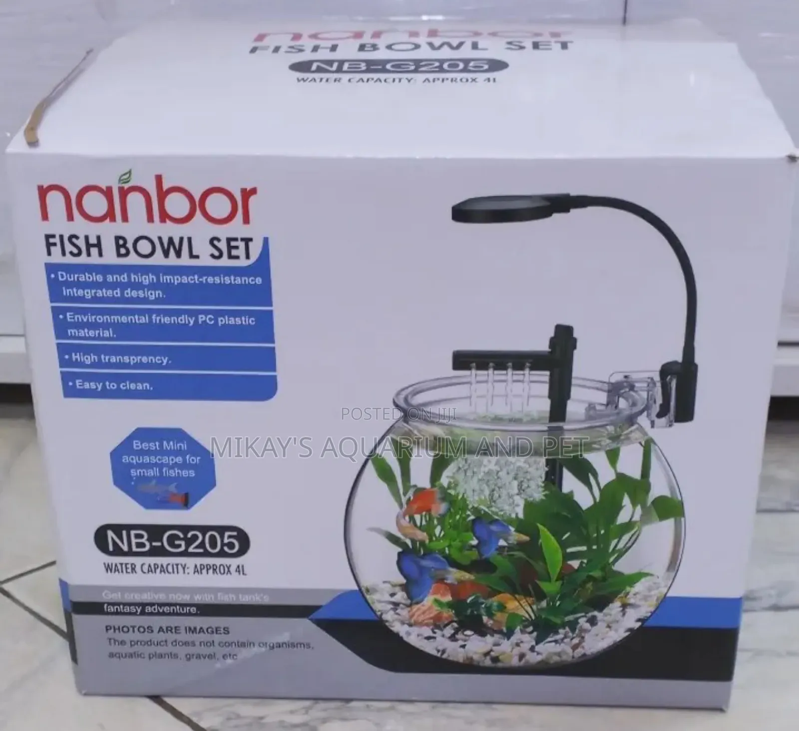 Packaged Aquarium Plastic Bowl With Fish