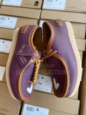 Original Clarks Pure Leather Purple Brown