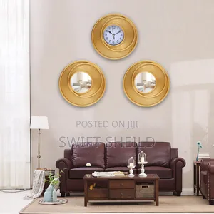3 Set Mirror and Clock for Decor