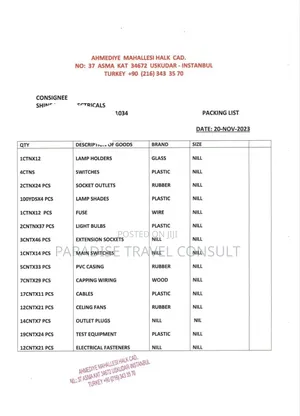 Bill of Lading Tema Port