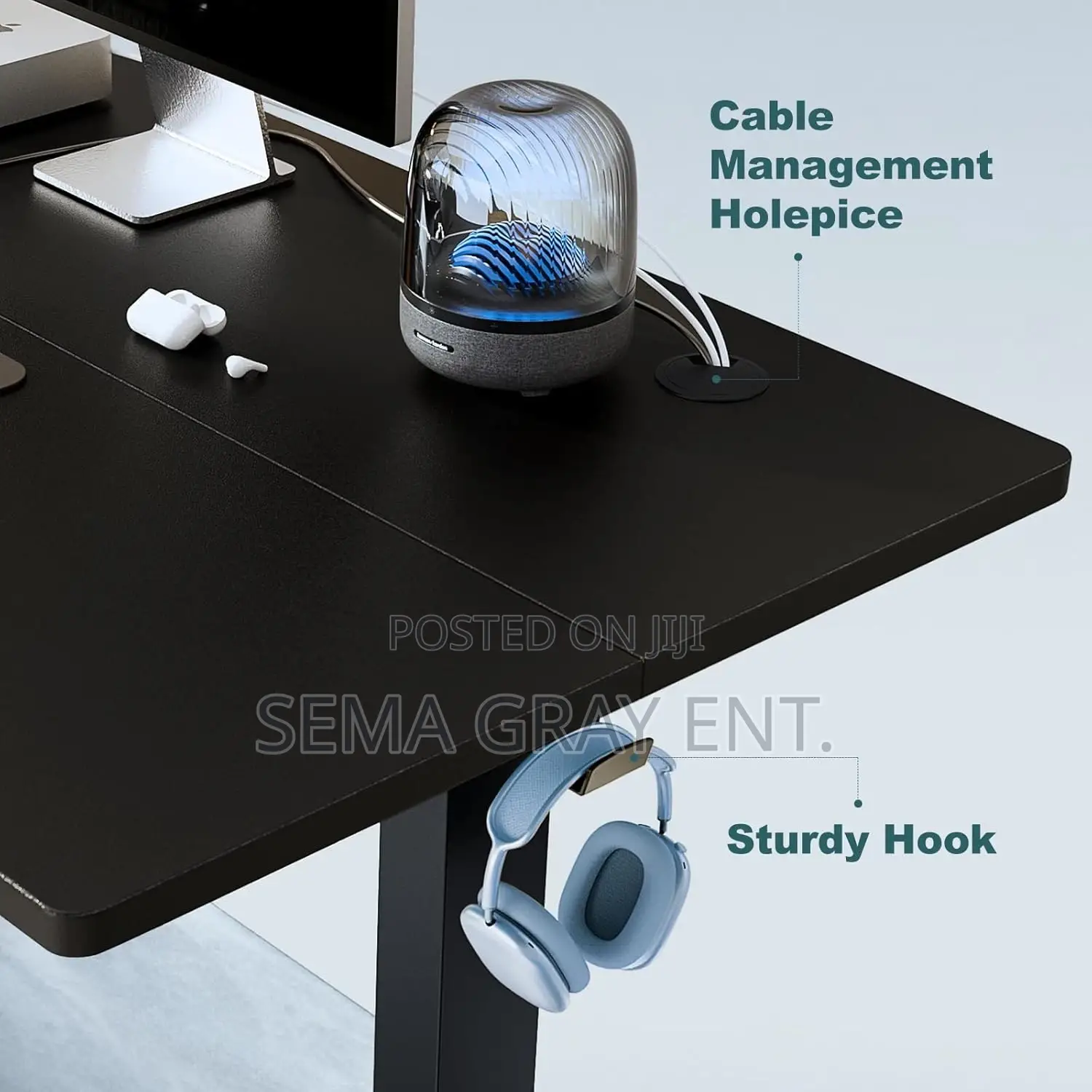 Electric Height Adjustable Computer Desk for Home Office
