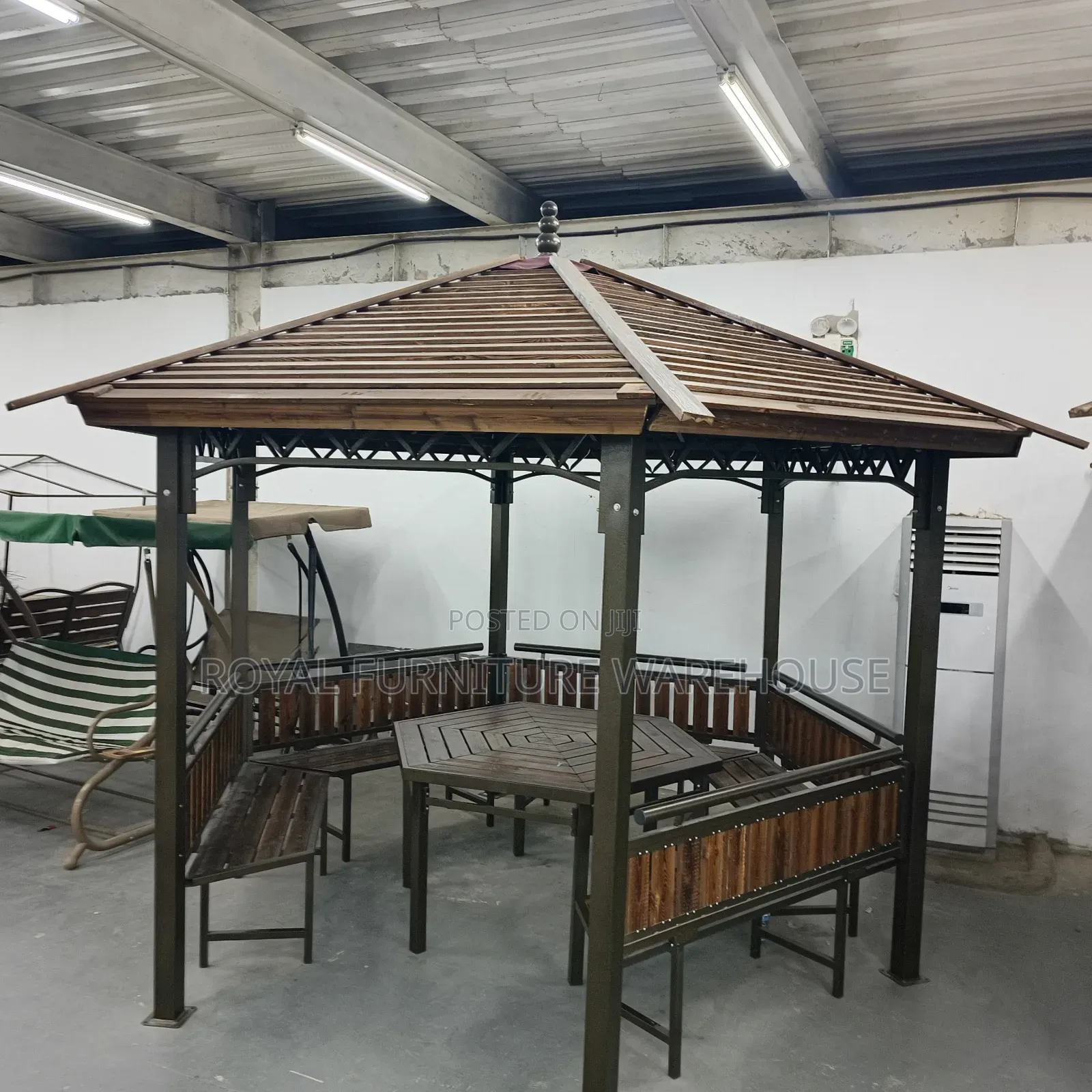 Regular Hexagon Shaped Pergola Summer Hut