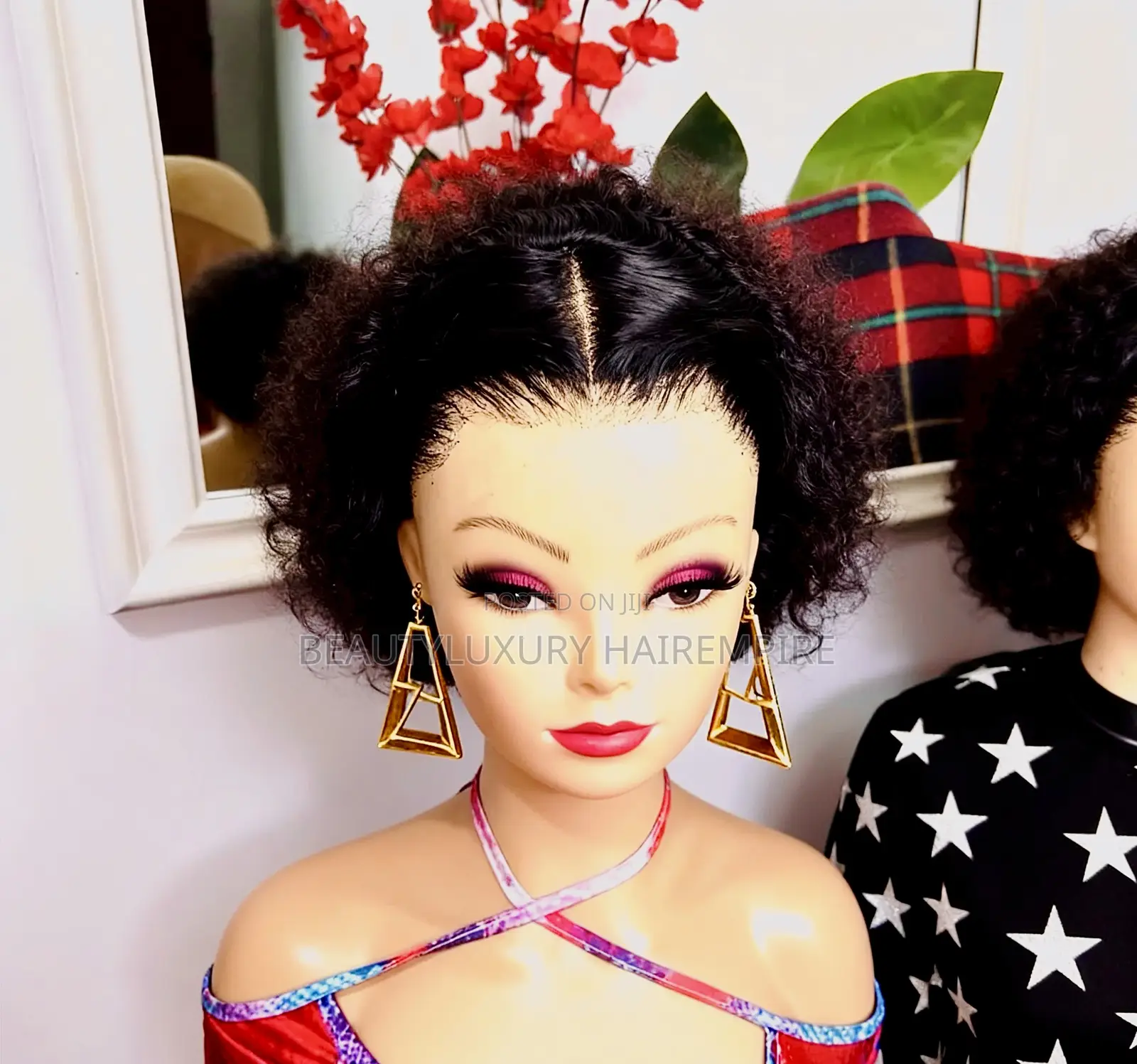 Full Frontal Jerry Curl Wig – 100% Human Hair