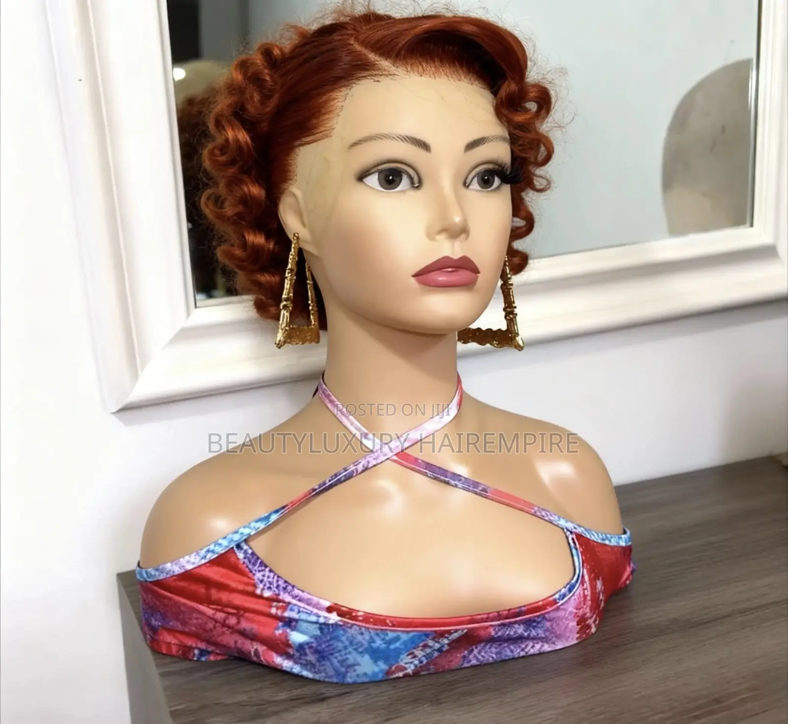 Full Frontal 10” Bouncy Curl Wig – 100% Human Hair