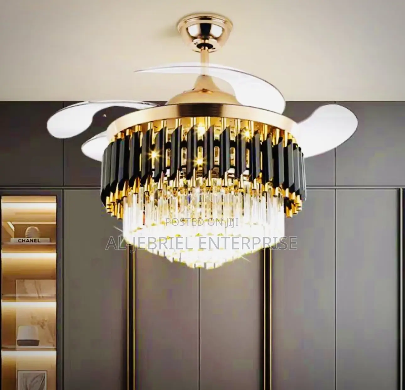 Crystal Ceiling Fan Light