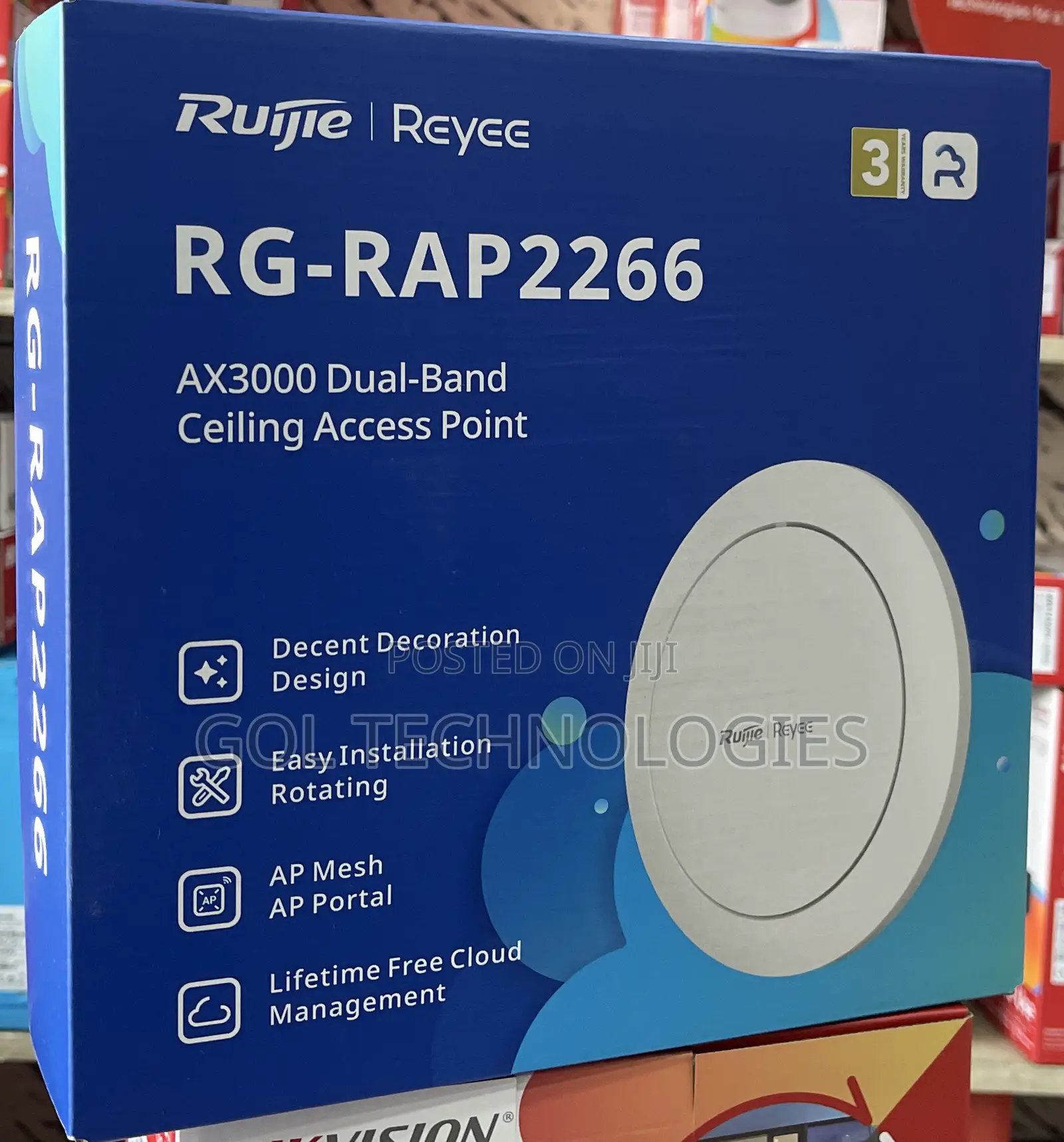 Ax3000 Dual-Band Ceiling Access Point Rg-Rap2266 Ruffe | Reyce