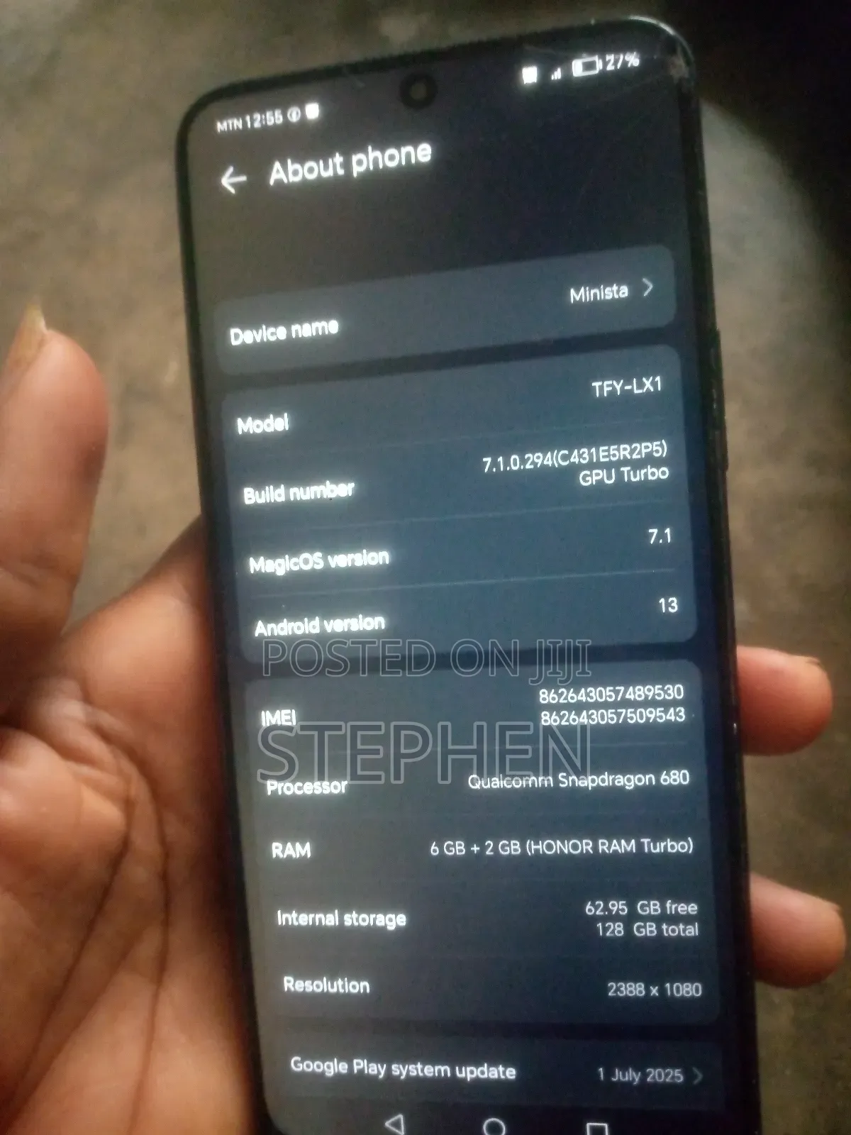 Honor X8b 128 GB Black