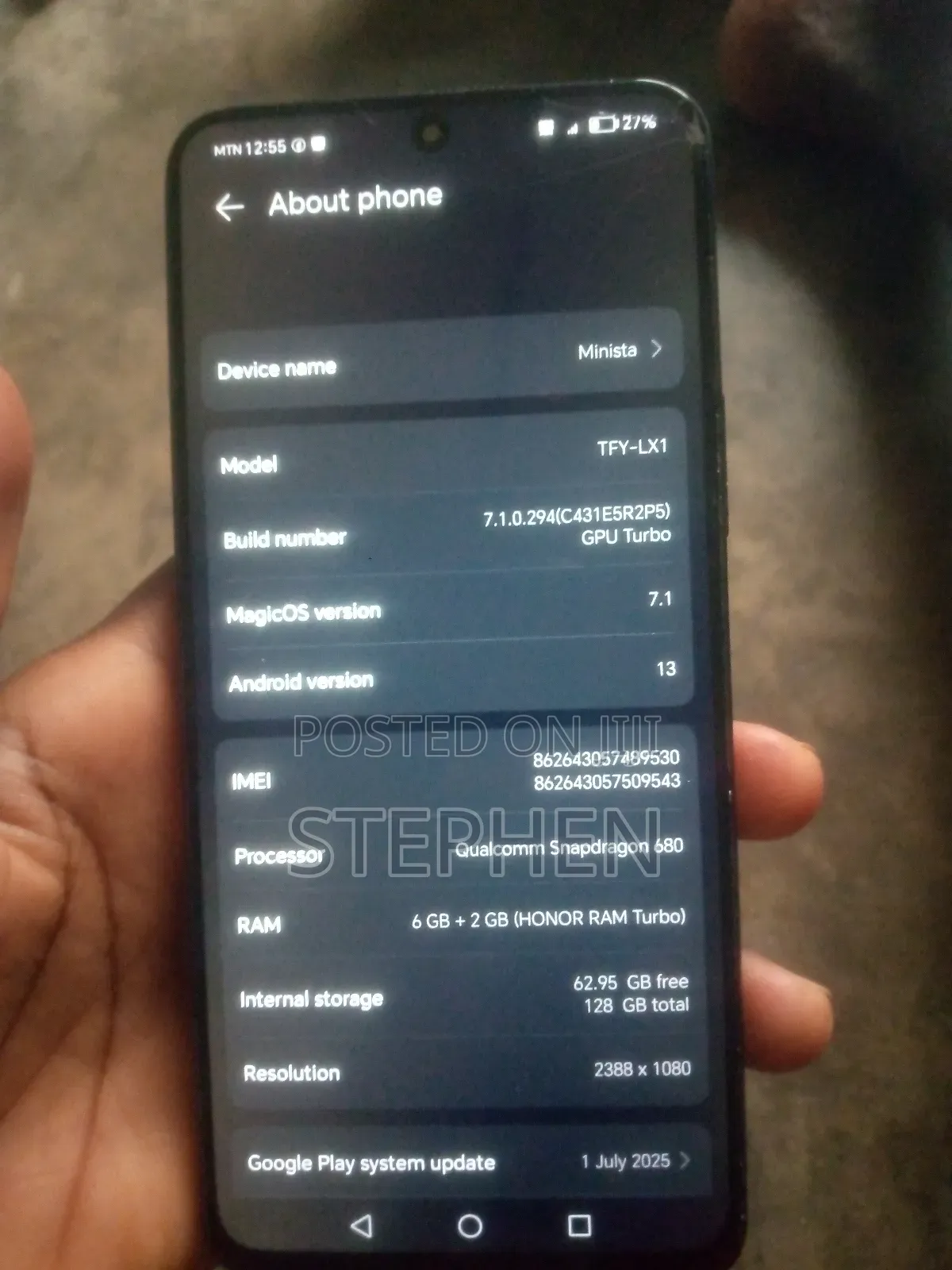 Honor X8b 128 GB Black