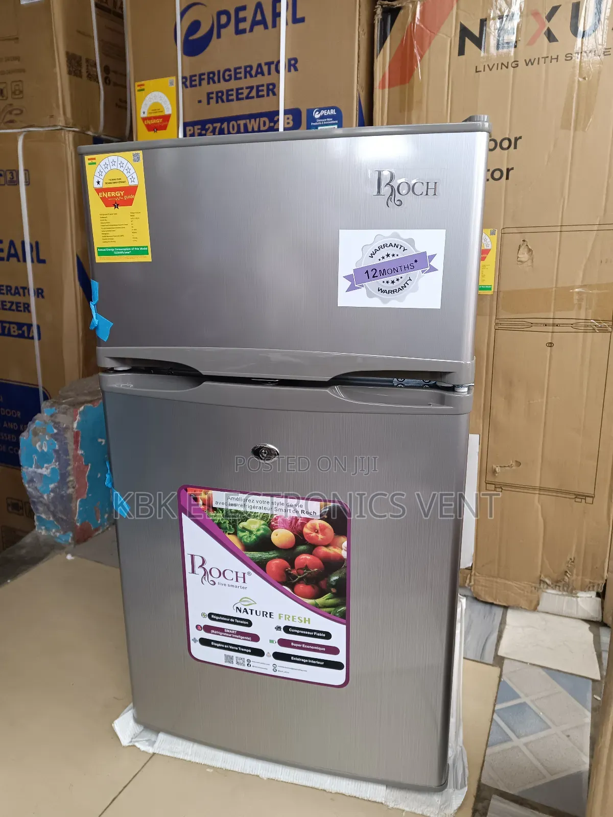 Roch 80liters Table Double Door Fridge