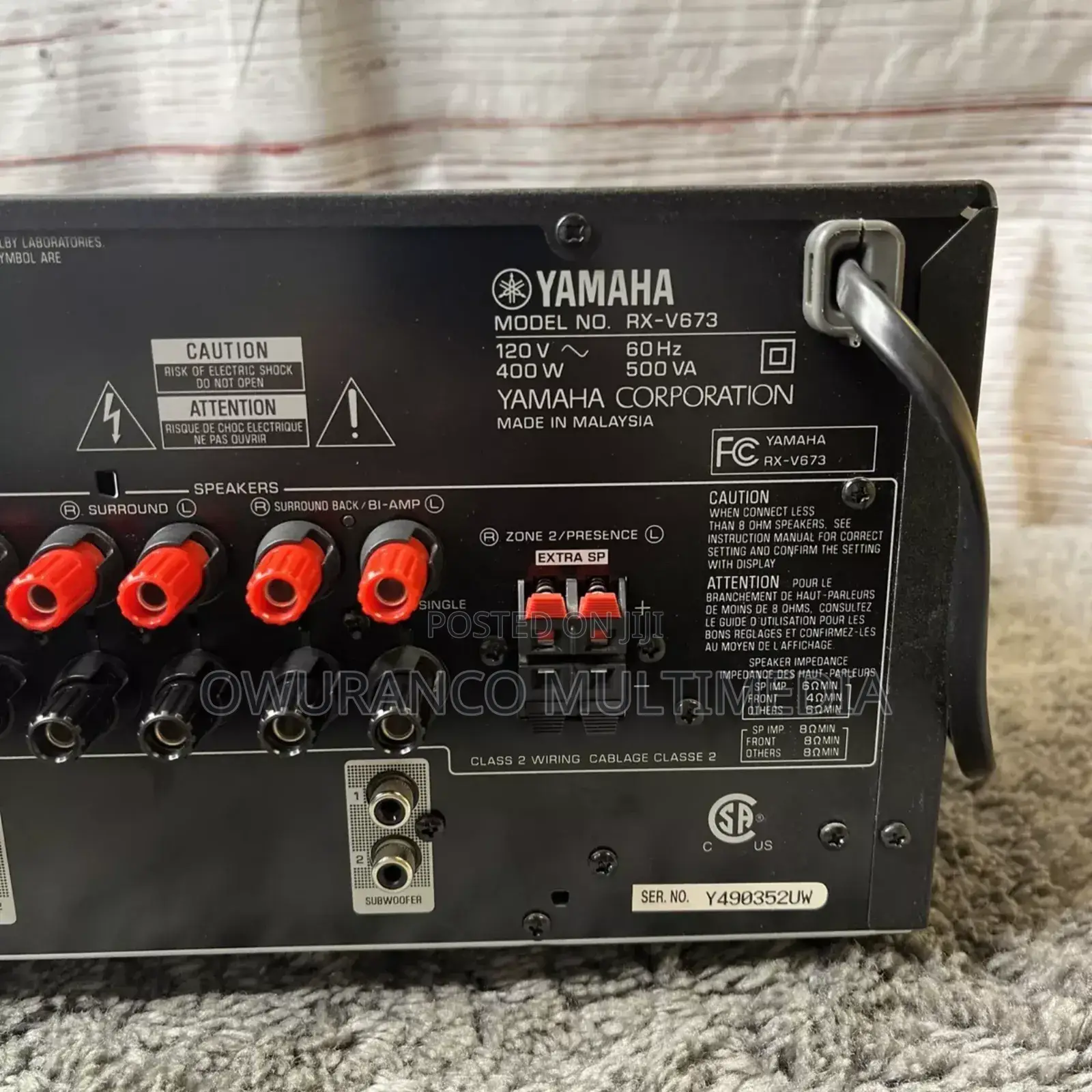 Yamaha Av Receiver Rx-V673 7.2 Channels