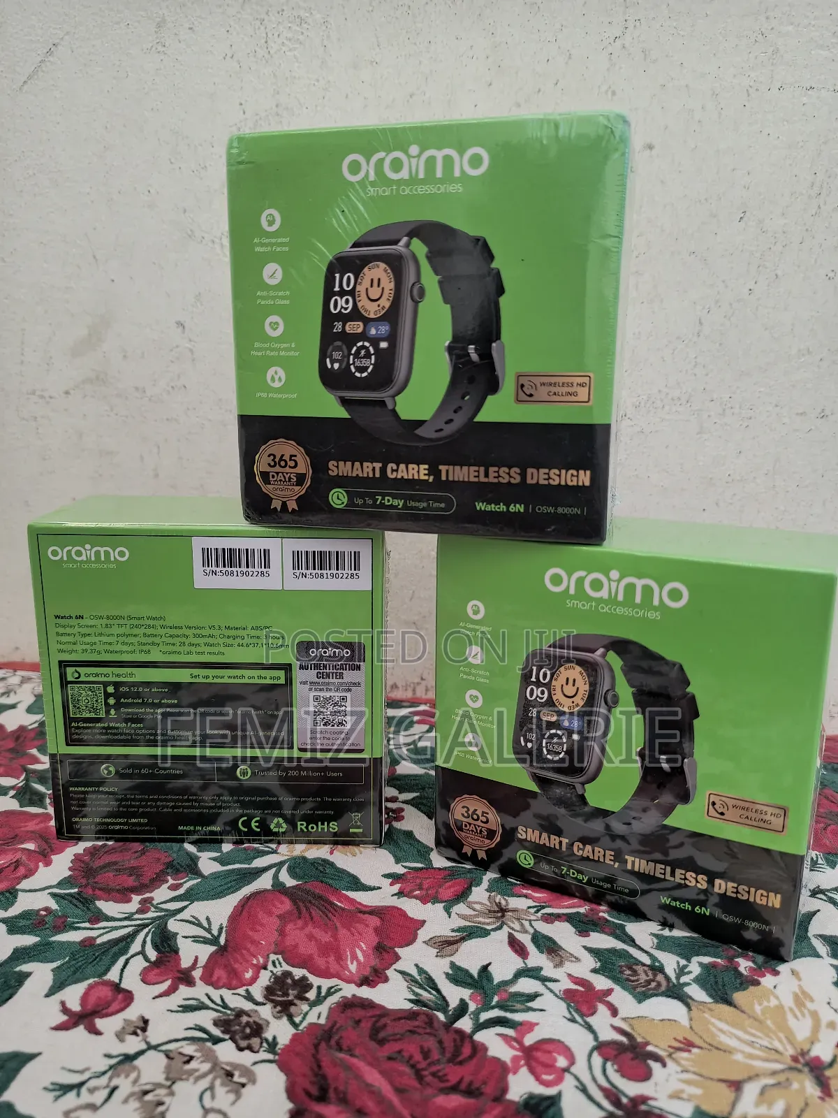 Oraimo Watch 6n 1.83'' Full Touch Color Screen Smart Watch