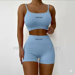Ladies 2 Piece Gym / Yoga Wear - Tank Top Tight Shorts
