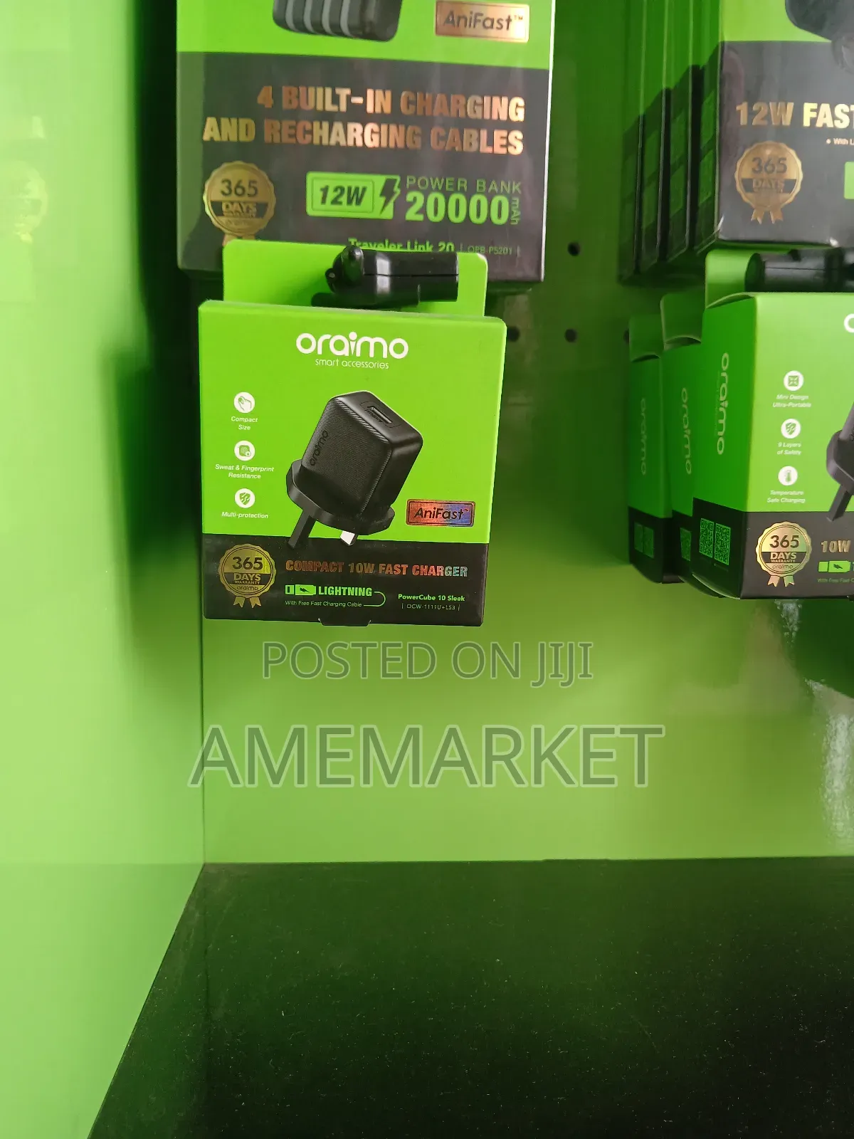 Oraimo Anifast 10w Lightning iPhone Compact Fast Charger