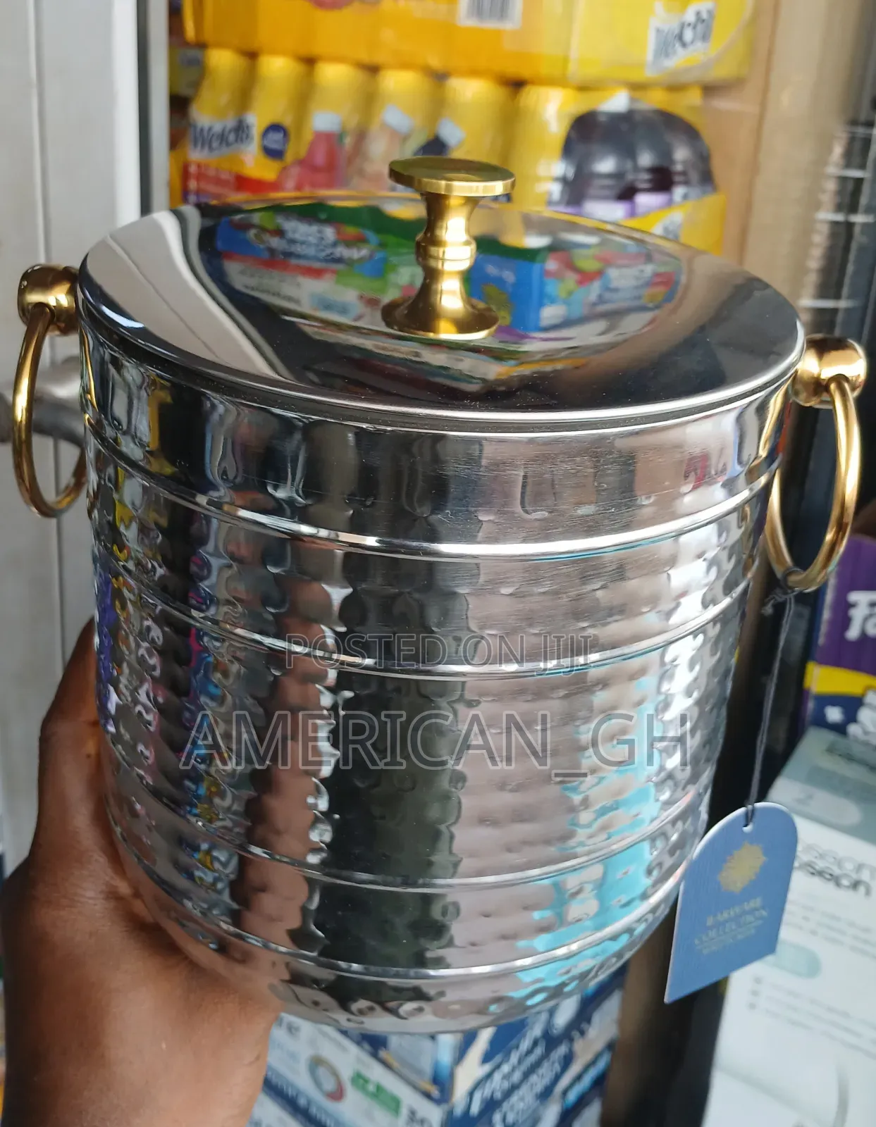 Gold and Silver Ice Bucket