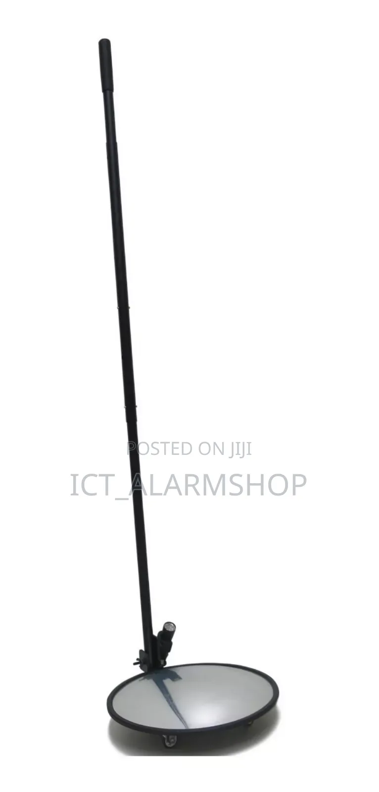 Convex Vehicle Inspection Mirror With Casters And Led Lighting