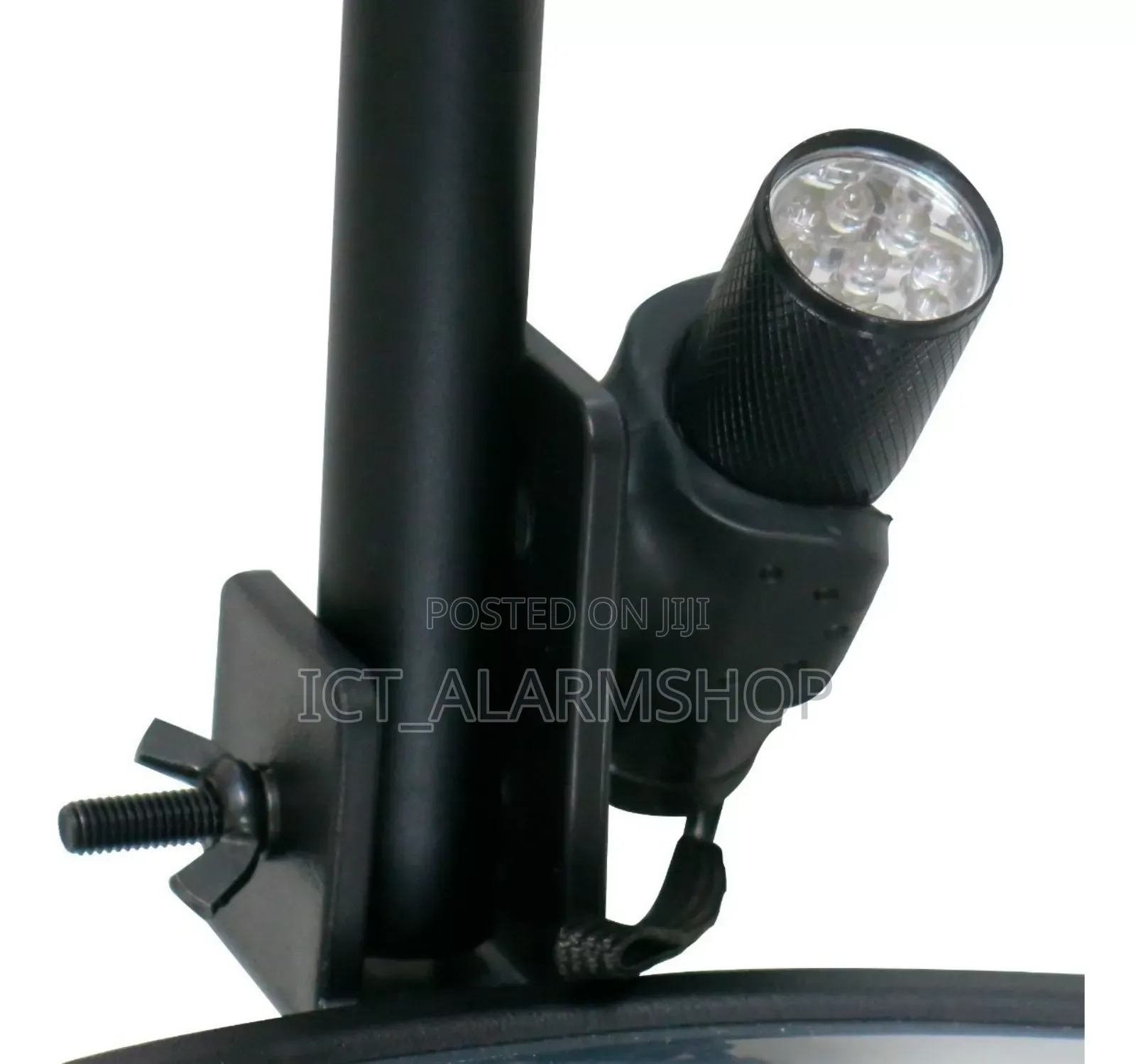 Convex Vehicle Inspection Mirror With Casters And Led Lighting